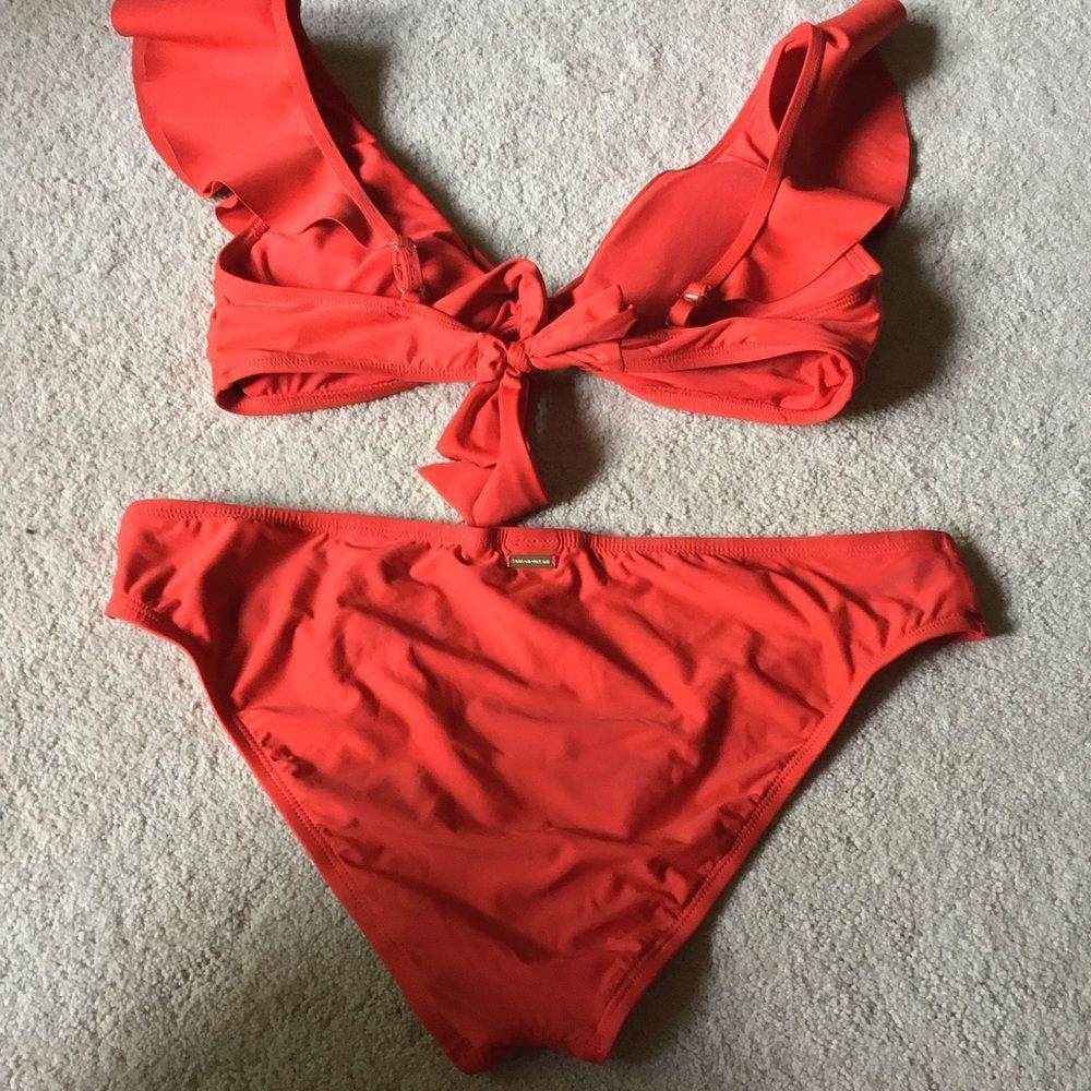 Antonio Melani Red Ruffled Bikini Set - Picture 5 of 8